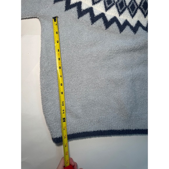 Barefoot Dreams CozyChic XL Fair Isle Knit Pullover Sweater Cozy Soft - Picture 3 of 8